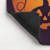 Tapis De Souris Halloween Jack-o'-lantern citrouille visage et ara (Coin)