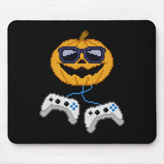 Tapis De Souris Halloween Jack-o'-lantern Pixeleleled Jeu Gamer Bo (Devant)