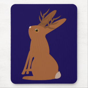 Tapis De Souris Halloween Jackalope Trou ou traitement