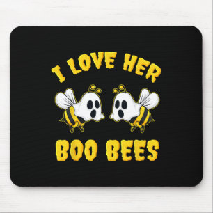 Tapis De Souris Halloween J'Aime Son Boo Bees Fun