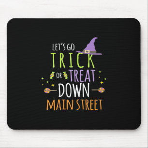 Tapis De Souris Halloween Laissons Aller Tricoter Ou Traiter