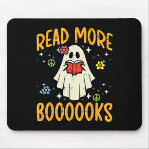 Tapis De Souris Halloween Lire plus Livres Retro Costume Enseignan
