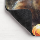 Tapis De Souris Halloween Maine Coon Chat Avec Crainte Citrouille (Coin)