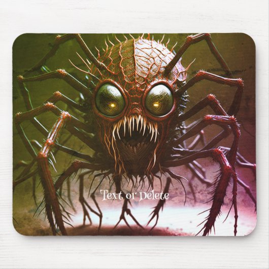 Tapis De Souris Halloween Monster rouge Mousepad (Devant)