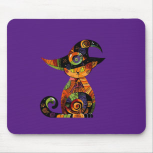 Tapis De Souris Halloween/mystique/chat/chute