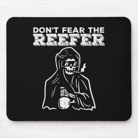 Tapis De Souris Halloween Ne Craindre Reefer Grim Reaper Drôle Cos (Devant)