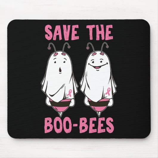 Tapis De Souris Halloween octobre Sensibilisation au cancer du sei (Devant)