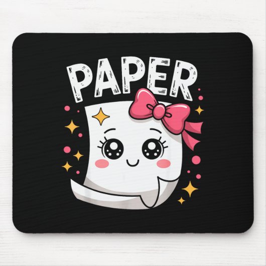 Tapis De Souris Halloween Paper Scissors Rock Matching Cute Paper  (Devant)