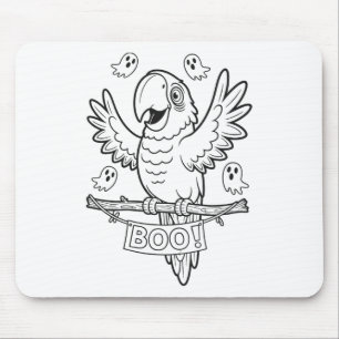 Tapis De Souris Halloween Parrot Botte Pour Les Enfants À Couleur
