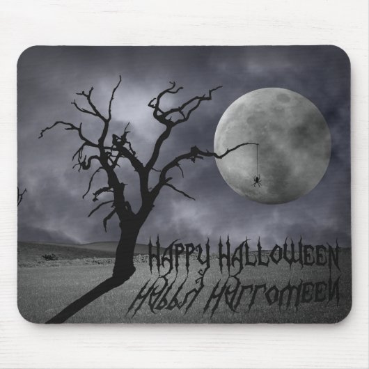 Tapis De Souris Halloween paysager éffrayant (Devant)