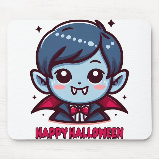 Tapis De Souris Halloween - Petit vampire mignon (Devant)