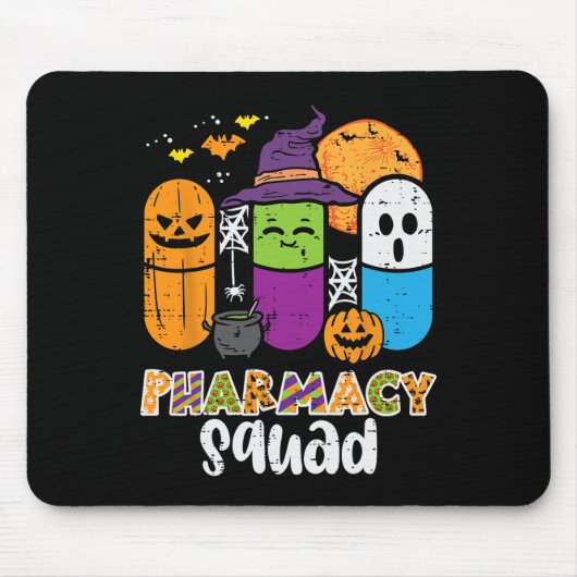 Tapis De Souris Halloween Pharmacy Squad PIlls Costume Pharmaciste (Devant)