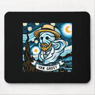 Tapis De Souris Halloween professeur d'art fantôme