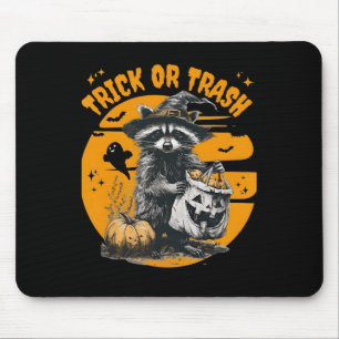 Tapis De Souris Halloween Raccoon Trac Ou Trash Retro Raccoons Vi