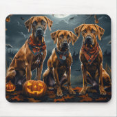 Tapis De Souris Halloween Rhodesian Ridgeback Éffrayant (Devant)