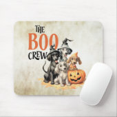 Tapis De Souris Halloween Scary Boo Chiens d'équipage Orange Citro (Avec souris)