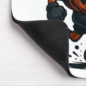 Tapis De Souris Halloween Scary Pumpkin Showing Soccer Skills Spoo (Coin)