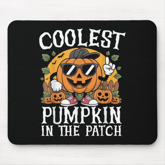 Tapis De Souris Halloween Shirts Boys And Kids Coolest Pumpkin In (Devant)