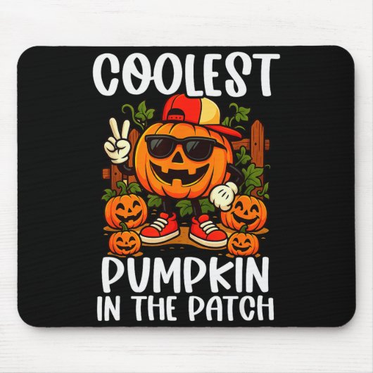 Tapis De Souris Halloween Shirts Boys And Kids Coolest Pumpkin In (Devant)