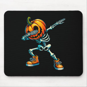 Tapis De Souris Halloween Skeleton Boys Trick Treat Funny Citrouil