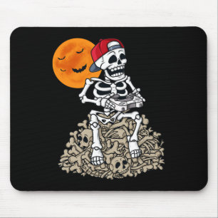 Tapis De Souris Halloween Skeleton Gamer Boys Enfants Ados Jeu 1