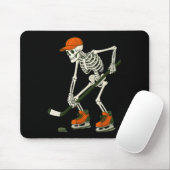 Tapis De Souris Halloween Skeleton Ice Hockey Costume Funny Men Bo (Avec souris)