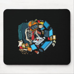Tapis De Souris Halloween Skeleton Jack-o'-lantern Gamer Boys