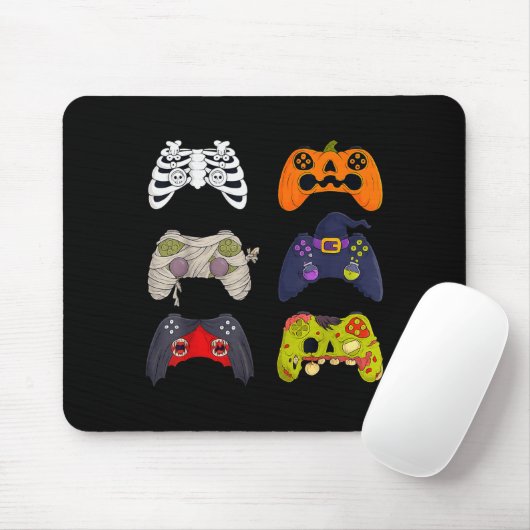 Tapis De Souris Halloween Skeleton Zombie Gaming Controllers  (Avec souris)