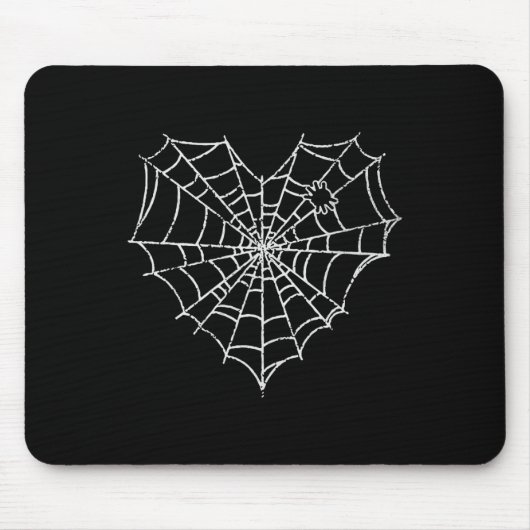 Tapis De Souris Halloween Spider Web Costume Cute Heart Spider Web (Devant)
