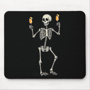 Tapis De Souris Halloween Squelette Boire Peach Bellini Tail