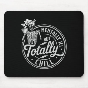 Tapis De Souris Halloween Squelette Café Mmental Mal Mal Mais Tota