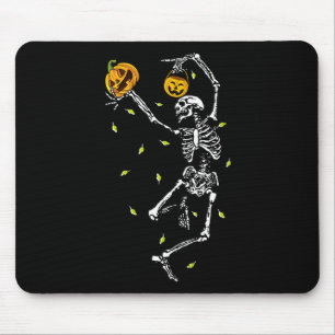 Tapis De Souris Halloween Squelette Hommes Femmes Danser Squelette