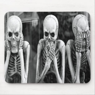 Tapis de souris Halloween squelettes drôles effray