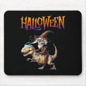 Tapis De Souris Halloween T-rex Skeleton Ride (Devant)