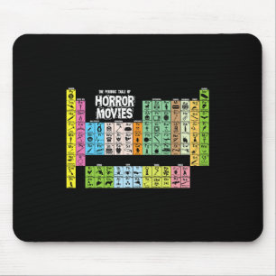 Tapis De Souris Halloween Tableau Périodique Des Films D'Horreur C