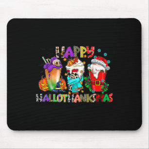 Tapis De Souris Halloween Thanksgiving Noël Joyeux Hallomerci