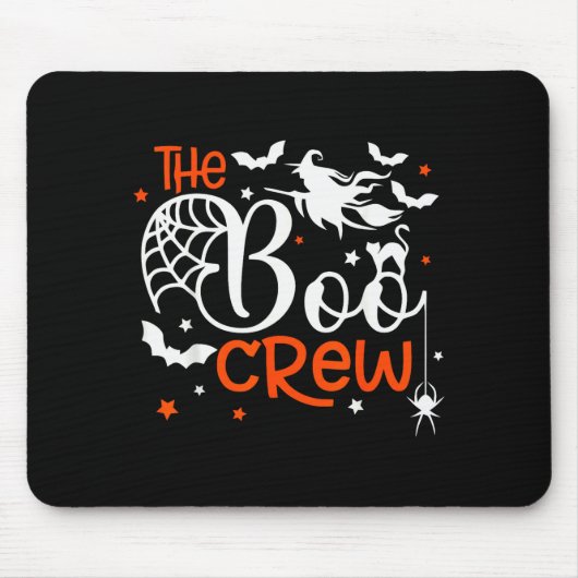 Tapis De Souris Halloween The Boo Crew - Fun Soky Witch, Cat, Bat  (Devant)