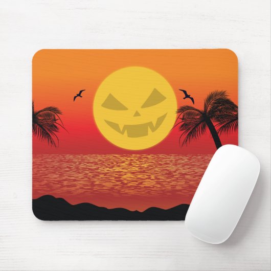 Tapis De Souris Halloween tropical (Avec souris)