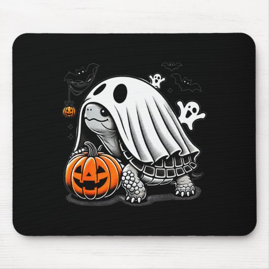 Tapis De Souris Halloween Turtle Ghost Pumpkin Costume Terran Tort (Devant)