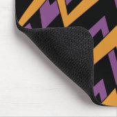 Tapis De Souris Halloween Zig Zags Orange Purple (Coin)