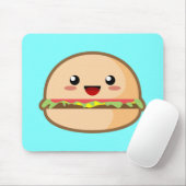 Tapis De Souris Hamburger de Kawaii (Avec souris)