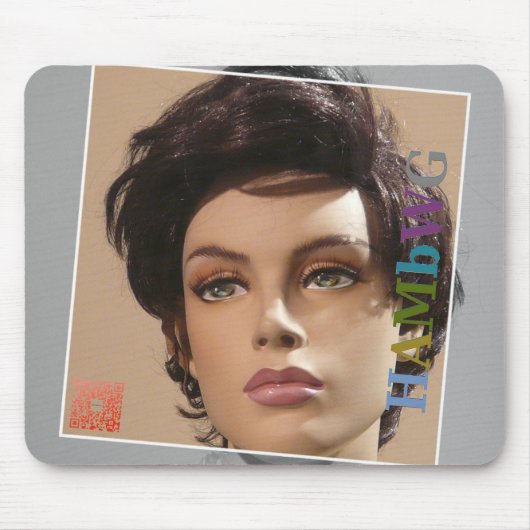 Tapis De Souris HAMbWG Mannequin Pad souris avec code qr et L : og (Devant)