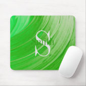 Tapis De Souris HAMbWG - Monogramme à spirale verte (Avec souris)