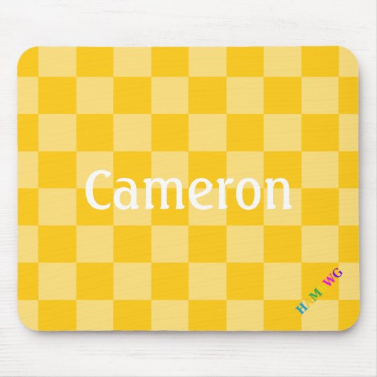 Tapis De Souris HAMbWG - Souris d'ordinateur - Vérificateur jaune (Devant)