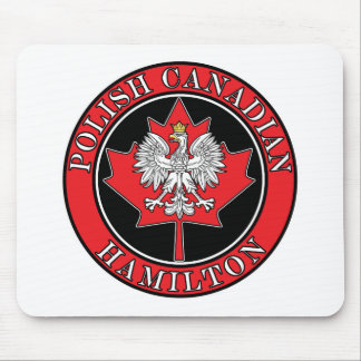 Tapis De Souris Hamilton Round Feuille canadienne polonaise