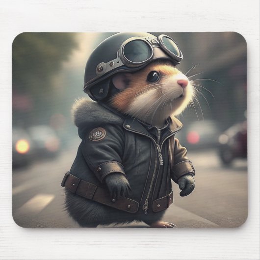 Tapis De Souris Hamster Biker (Devant)