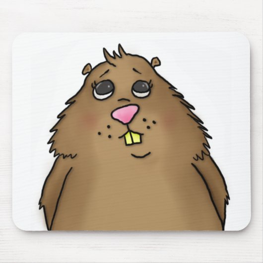 Tapis De Souris Hamster potelé Mousepad (Devant)
