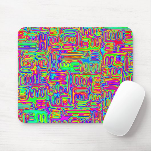 Tapis De Souris Hand and Digitally Painted Pattern art 42 (Avec souris)