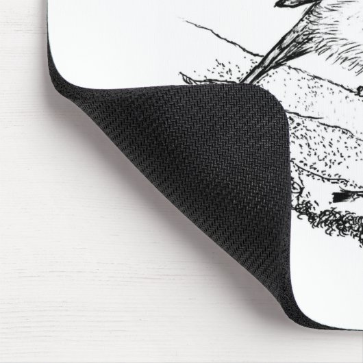 Tapis De Souris Hand-Drawn Blue Jay Stipple Art Mousepad (Coin)