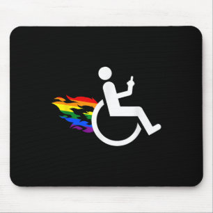 Tapis De Souris Handicap drôle Lesbienne Amputée Lgbt Gay W